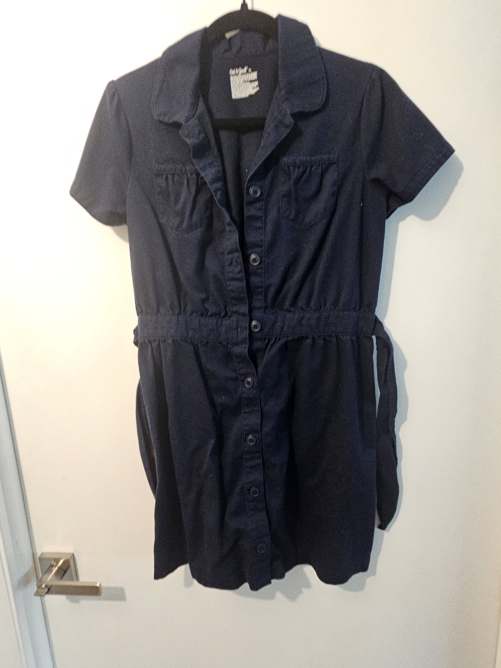 Old Navy Navy Blue Button-Front Casual Dress